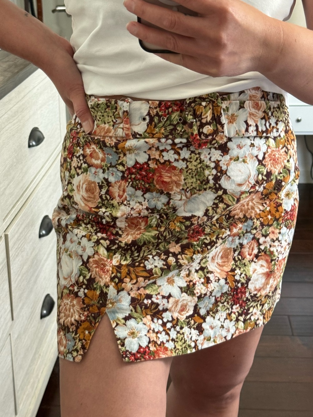 Zara floral skirt